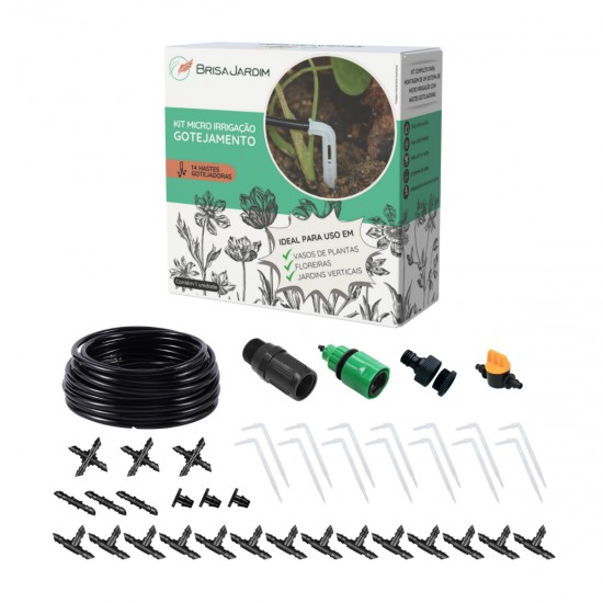 KIT MICRO IRRIGACAO GOTEJAMENTO KIG14
