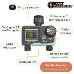 TEMPORIZADOR PARA IRRIGAÇÃO DIGITAL 2 SAÍDAS - TIE21 TEMPORIZADOR PARA IRRIGAÇÃO DIGITAL 2 SAÍDAS - TIE21