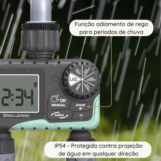 TEMPORIZADOR PARA IRRIGAÇÃO DIGITAL 2 SAÍDAS - TIE21 TEMPORIZADOR PARA IRRIGAÇÃO DIGITAL 2 SAÍDAS - TIE21