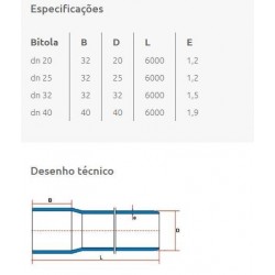 TUBO AGROPECUARIO PN 60 DN 32MM - TIGRE TUBO AGROPECUARIO PN 60 DN 32MM - TIGRE